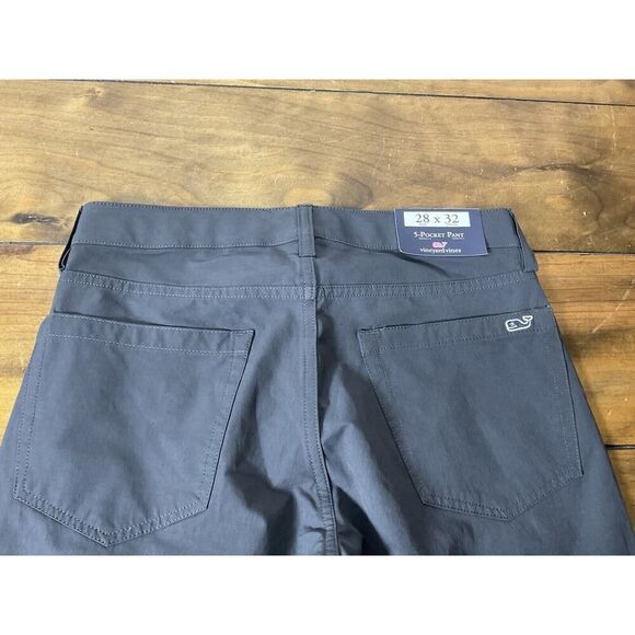Vineyard Vines Mens 28x32 Performance 5-Pocket Pants Gray New With Tags - Picture 9 of 13